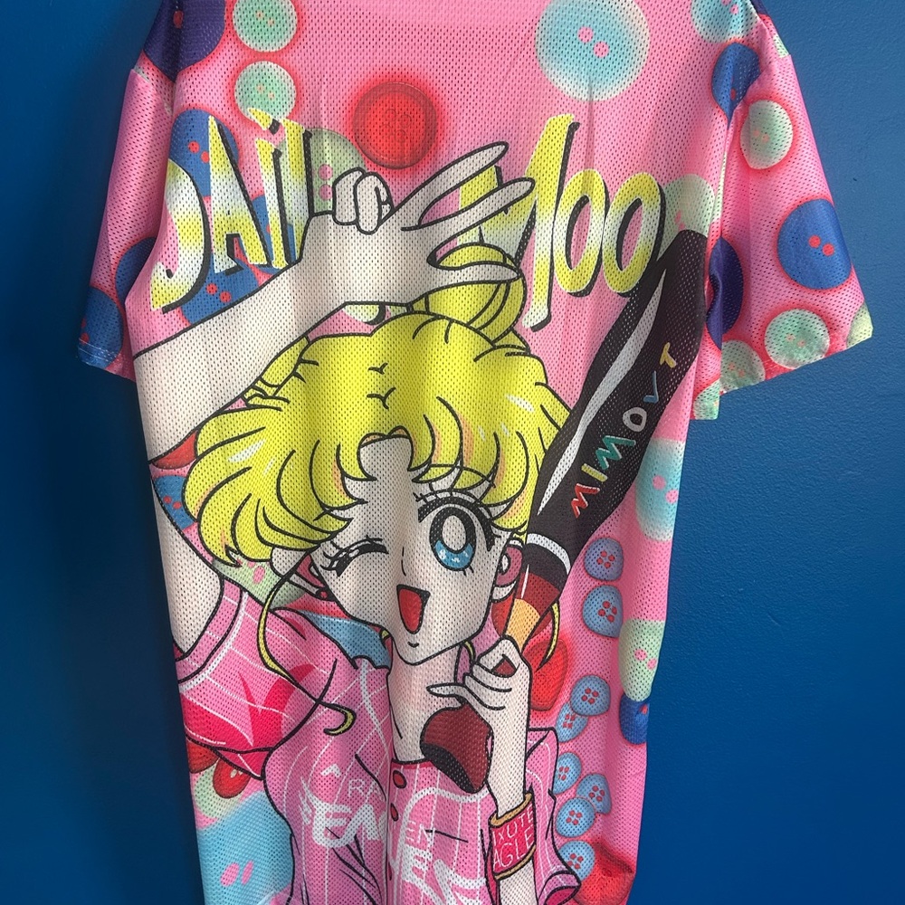 Colorful Sailor Moon Japanese Baseball Jersey